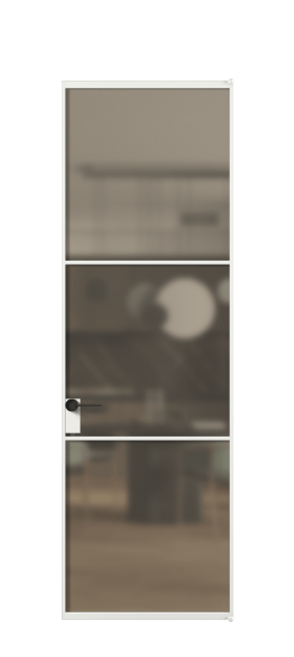 Алюминиевая дверь АЛПЛ040.03 Алюминий белоснежный Сатинированное бронзовое стекло, триплекс. Без короба АБЛ Цена 123970 Стоимость комплекта двери включает:
1. Полотно (600/650/700/750/800/850/900/950*2000-2400 мм).
2. Короб
3. Комплект фурнитуры (2 торцевые петли и магнитный замок с ответной планкой). Фабрика дверей Волховец 8 (800) 551 43 19 Алюминиевая дверь АЛПЛ040.03 Алюминий белоснежный Сатинированное бронзовое стекло, триплекс Цена 123970 | Volhovec