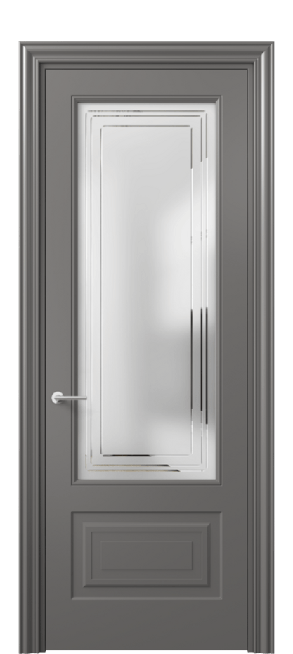 Дверь межкомнатная Mascot 8442 Матовый классический серый Сатинированное стекло с гравировкой "Грани", триплекс, 7 мм Фигурный наличник МКЛС Цена 77599 ₽ Наличники уже входят в базовый комплект. Фабрика дверей Волховец 8 (800) 551 43 19 Межкомнатная дверь Mascot 8442 Матовый классический серый Сатинированное стекло с гравировкой "Грани", триплекс, 7 мм Цена 77599 ₽ | Volhovec