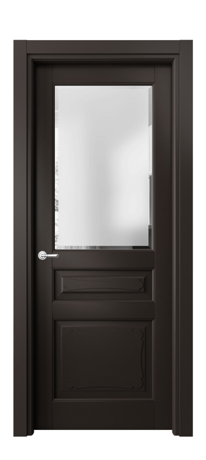 Дверь межкомнатная Тоскана Элегантэ 6324 Матовый антрацит Сатинированное стекло с фацетом Гладкий наличник МАН Цена 100899 ₽ Наличники уже входят в базовый комплект. Фабрика дверей Волховец 8 (800) 551 43 19 Межкомнатная дверь Тоскана Элегантэ 6324 Матовый антрацит Сатинированное стекло с фацетом Цена 100899 ₽ | Volhovec