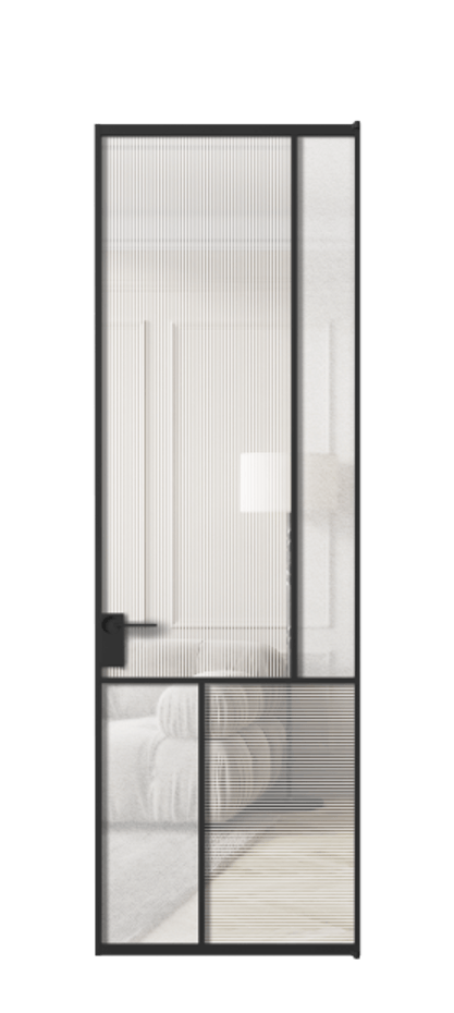 Дверь межкомнатная Mosaic АЛПЛ041.21 Алюминий Черный Рифлёное стекло "Дюна", триплекс, 6 мм + Фактурное стекло "Лёд", триплекс Без короба чер Цена 168070 Стоимость комплекта двери включает:
1. Полотно (600/650/700/750/800/850/900/950*2000-2400 мм).
2. Короб
3. Комплект фурнитуры (2 торцевые петли и магнитный замок с ответной планкой). Фабрика дверей Волховец 8 (800) 551 43 19 Межкомнатная дверь Mosaic АЛПЛ041.21 Алюминий Черный Рифлёное стекло "Дюна", триплекс, 6 мм + Фактурное стекло "Лёд", триплекс Цена 168070 ₽ | Volhovec