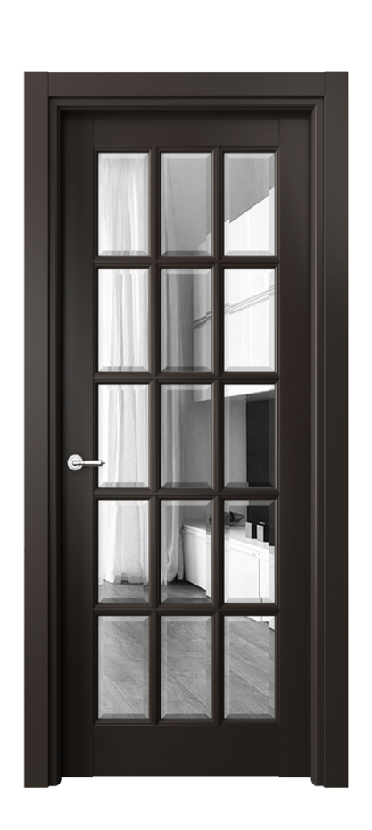 Дверь межкомнатная Toscana Grigliato 6311 Бук антрацит Сатинированное стекло с фацетом, 6 мм Гладкий наличник БАН Цена 112599 ₽ Наличники уже входят в базовый комплект. Фабрика дверей Волховец 8 (800) 551 43 19 Межкомнатная дверь Toscana Grigliato 6311 Бук антрацит Сатинированное стекло с фацетом, 6 мм Цена 112599 ₽ | Volhovec