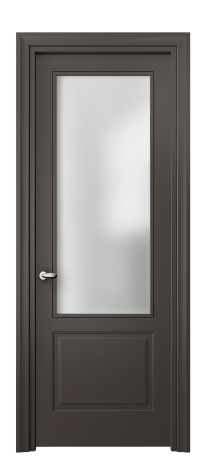 Дверь межкомнатная Esse 8552 Матовый антрацит Сатинированное стекло Фигурный универсальный наличник МАН Цена 59739 ₽ Наличники уже входят в базовый комплект. Фабрика дверей Волховец 8 (800) 551 43 19 Межкомнатная дверь Esse 8552 Матовый антрацит Сатинированное стекло Цена 59739 ₽ | Volhovec