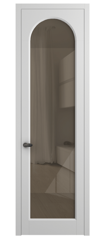 Дверь межкомнатная Палаццо 6804 Матовый белоснежный Рефлективное бронзовое стекло "Стопсол", калёное 0536 МБЛ Цена 21320950 so'm Наличники уже входят в базовый комплект. Фабрика дверей Волховец 8 (800) 551 43 19 Межкомнатная дверь Палаццо 6804 Матовый белоснежный Рефлективное бронзовое стекло "Стопсол", калёное Цена 21320950 so'm | Volhovec