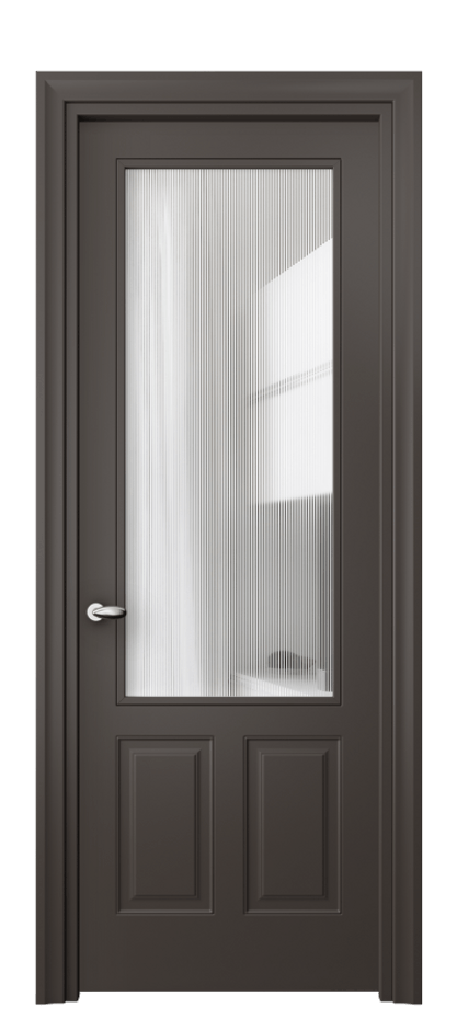 Дверь межкомнатная Esse 8522 Матовый антрацит Рифлёное стекло "Дюна", триплекс, 8 мм Фигурный универсальный наличник МАН Цена 57679 ₽ Наличники уже входят в базовый комплект. Фабрика дверей Волховец 8 (800) 551 43 19 Межкомнатная дверь Esse 8522 Матовый антрацит Рифлёное стекло "Дюна", триплекс, 8 мм Цена 57679 ₽ | Volhovec
