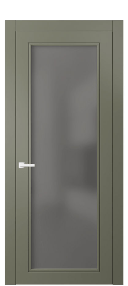 Дверь межкомнатная Neo Classic 8000 Матовый оливковый тёмный Сатинированное серое стекло, триплекс, 8 мм Гладкий компланарный наличник МОТ Цена 56239 ₽ Наличники уже входят в базовый комплект. Фабрика дверей Волховец 8 (800) 551 43 19 Межкомнатная дверь Neo Classic 8000 Матовый оливковый тёмный Сатинированное серое стекло, триплекс, 8 мм Цена 56239 ₽ | Volhovec
