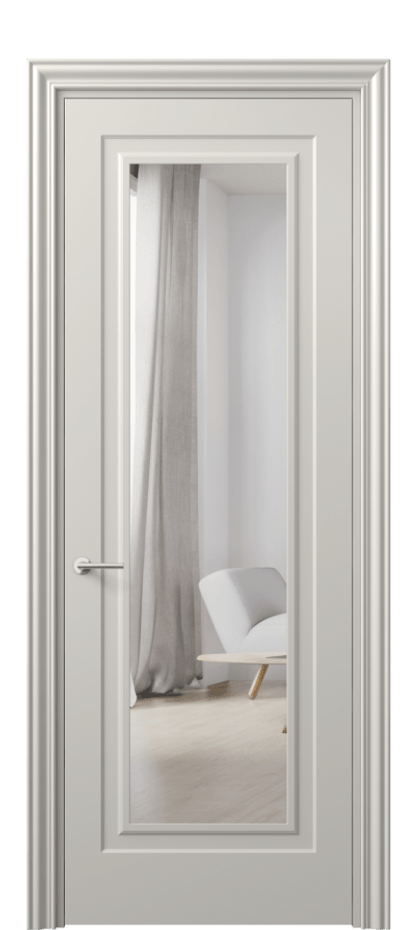 Дверь межкомнатная Mascot 8403 Матовый облачно-серый Двустороннее зеркало, триплекс Фигурный наличник МОС Цена 78999 ₽ Наличники уже входят в базовый комплект. Фабрика дверей Волховец 8 (800) 551 43 19 Межкомнатная дверь Mascot 8403 Матовый облачно-серый Двустороннее зеркало, триплекс Цена 78999 ₽ | Volhovec