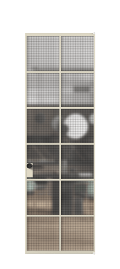 Алюминиевая дверь АЛПЛ040.05 Алюминий бежево-серый Декоративное стекло с сеткой "Mesh silver", триплекс. Без короба АБСР Цена 134930 Стоимость комплекта двери включает:
1. Полотно (600/650/700/750/800/850/900/950*2000-2400 мм).
2. Короб
3. Комплект фурнитуры (2 торцевые петли и магнитный замок с ответной планкой). Фабрика дверей Волховец 8 (800) 551 43 19 Алюминиевая дверь АЛПЛ040.05 Алюминий бежево-серый Декоративное стекло с сеткой "Mesh silver", триплекс Цена 134930 | Volhovec