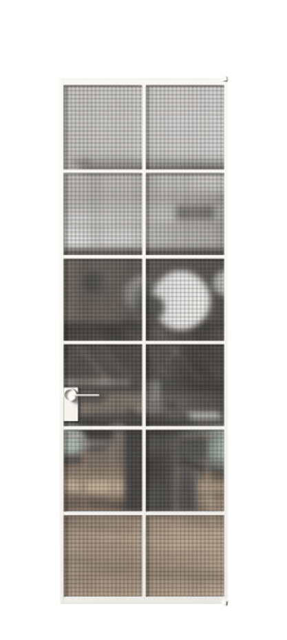 Алюминиевая дверь АЛПЛ040.05 Алюминий Белый Декоративное стекло с сеткой "Mesh silver", триплекс. Без короба бел Цена 130930 Стоимость комплекта двери включает:
1. Полотно (600/650/700/750/800/850/900/950*2000-2400 мм).
2. Короб
3. Комплект фурнитуры (2 торцевые петли и магнитный замок с ответной планкой). Фабрика дверей Волховец 8 (800) 551 43 19 Алюминиевая дверь АЛПЛ040.05 Алюминий Белый Декоративное стекло с сеткой "Mesh silver", триплекс Цена 130930 | Volhovec