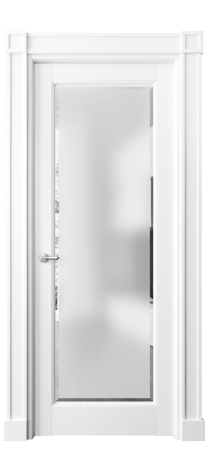 Дверь межкомнатная Тоскана Плано 6300 Матовый белоснежный Сатинированное стекло с фацетом Гладкие пилястры с квадратными розетками МБЛ Цена 129639 ₽ Наличники уже входят в базовый комплект. Фабрика дверей Волховец 8 (800) 551 43 19 Межкомнатная дверь Тоскана Плано 6300 Матовый белоснежный Сатинированное стекло с фацетом Цена 129639 ₽ | Volhovec