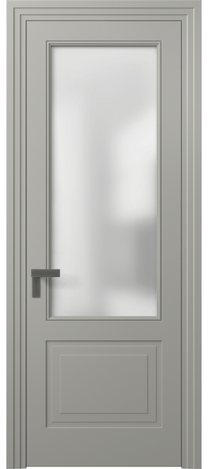 Дверь межкомнатная Rocca 8352 Матовый нейтральный серый Сатинированное стекло Каскадный компланарный наличник МНСР Цена 91190 ₽ Наличники уже входят в базовый комплект. Фабрика дверей Волховец 8 (800) 551 43 19 Межкомнатная дверь Rocca 8352 Матовый нейтральный серый Сатинированное стекло Цена 91190 ₽ | Volhovec