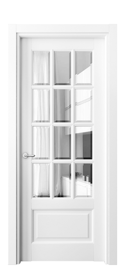 Дверь межкомнатная Toscana Grigliato 6313 Бук белоснежный Прозрачное стекло с фацетом Гладкий наличник ББЛ Цена 90079 ₽ Наличники уже входят в базовый комплект. Фабрика дверей Волховец 8 (800) 551 43 19 Межкомнатная дверь Toscana Grigliato 6313 Бук белоснежный Прозрачное стекло с фацетом Цена 90079 ₽ | Volhovec