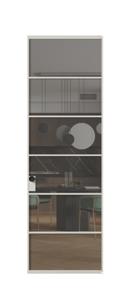 Алюминиевая дверь АЛПЛ040.04 Алюминий тёплый серый Прозрачное серое стекло, триплекс. Без короба АТСР Цена 128530 Стоимость комплекта двери включает: 1. Полотно (600/650/700/750/800/850/900/950*2000-2400 мм).
2. Короб
3. Комплект фурнитуры (2 торцевые петли и магнитный замок с ответной планкой). Фабрика дверей Волховец 8 (800) 551 43 19 Алюминиевая дверь АЛПЛ040.04 Алюминий тёплый серый Прозрачное серое стекло, триплекс Цена 128530 | Volhovec