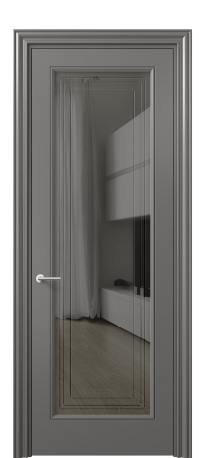 Дверь межкомнатная Маскот 8400 Матовый классический серый Прозрачное серое стекло с гравировкой "Грани", триплекс Фигурный наличник МКЛС Цена 85899 ₽ Наличники уже входят в базовый комплект. Фабрика дверей Волховец 8 (800) 551 43 19 Межкомнатная дверь Маскот 8400 Матовый классический серый Прозрачное серое стекло с гравировкой "Грани", триплекс Цена 85899 ₽ | Volhovec