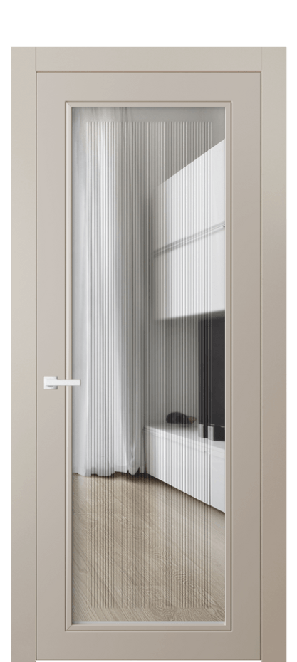 Дверь межкомнатная Нео Классик 8000 Матовый светло-бежевый Прозрачное стекло с гравировкой "Каннелюры", триплекс Гладкий компланарный наличник МСБЖ Цена 83699 ₽ Наличники уже входят в базовый комплект. Фабрика дверей Волховец 8 (800) 551 43 19 Межкомнатная дверь Нео Классик 8000 Матовый светло-бежевый Прозрачное стекло с гравировкой "Каннелюры", триплекс Цена 83699 ₽ | Volhovec