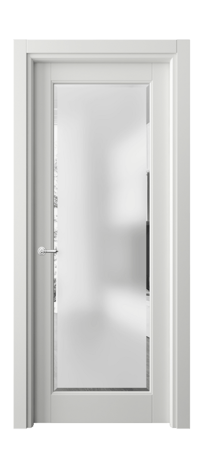 Дверь межкомнатная Тоскана Элегантэ 6300 Матовый светло-серый Сатинированное стекло с фацетом Гладкий наличник МССР Цена 94299 ₽ Наличники уже входят в базовый комплект. Фабрика дверей Волховец 8 (800) 551 43 19 Межкомнатная дверь Тоскана Элегантэ 6300 Матовый светло-серый Сатинированное стекло с фацетом Цена 94299 ₽ | Volhovec