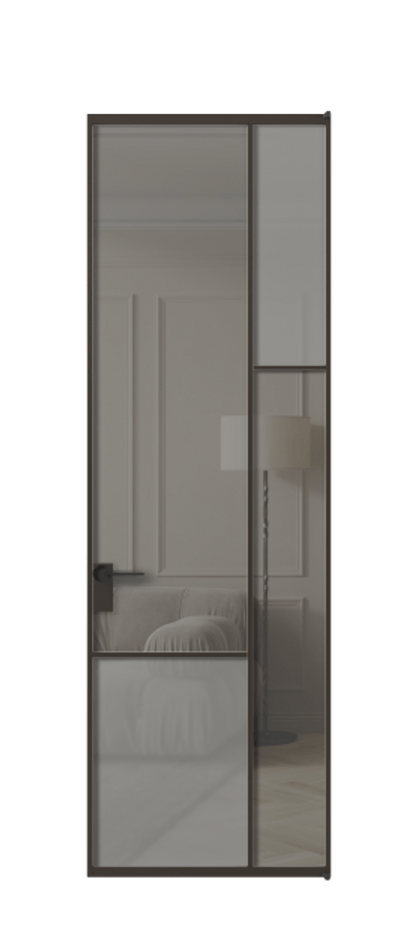 Дверь межкомнатная Mosaic АЛПЛ041.12 Алюминий антрацит Сатинированное серое стекло, триплекс, 6 мм + Прозрачное серое стекло, триплекс Без короба ААН Цена 165870 Стоимость комплекта двери включает:
1. Полотно (600/650/700/750/800/850/900/950*2000-2400 мм).
2. Короб
3. Комплект фурнитуры (2 торцевые петли и магнитный замок с ответной планкой). Фабрика дверей Волховец 8 (800) 551 43 19 Межкомнатная дверь Mosaic АЛПЛ041.12 Алюминий антрацит Сатинированное серое стекло, триплекс, 6 мм + Прозрачное серое стекло, триплекс Цена 165870 ₽ | Volhovec