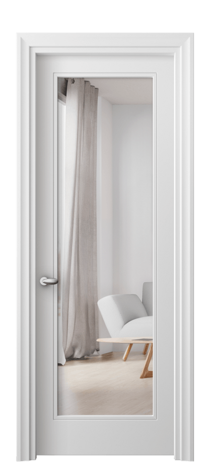 Дверь межкомнатная Esse 8502 Матовый белоснежный Двустороннее зеркало, триплекс Фигурный универсальный наличник МБЛ Цена 487580 AMD Наличники уже входят в базовый комплект. Фабрика дверей Волховец 8 (800) 551 43 19 Межкомнатная дверь Esse 8502 Матовый белоснежный Двустороннее зеркало, триплекс Цена 487580 AMD | Volhovec