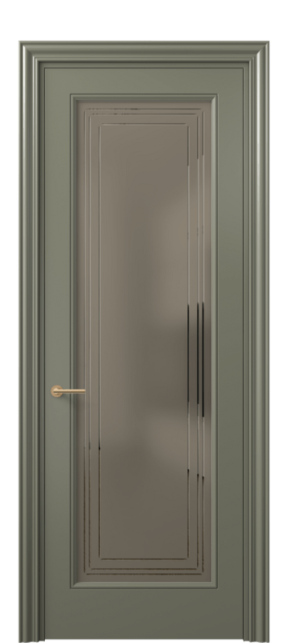 Дверь межкомнатная Mascot 8400 Матовый оливковый тёмный Сатинированное бронзовое стекло с гравировкой "Грани", триплекс, 7 мм Фигурный наличник МОТ Цена 77599 ₽ Наличники уже входят в базовый комплект. Фабрика дверей Волховец 8 (800) 551 43 19 Межкомнатная дверь Mascot 8400 Матовый оливковый тёмный Сатинированное бронзовое стекло с гравировкой "Грани", триплекс, 7 мм Цена 77599 ₽ | Volhovec