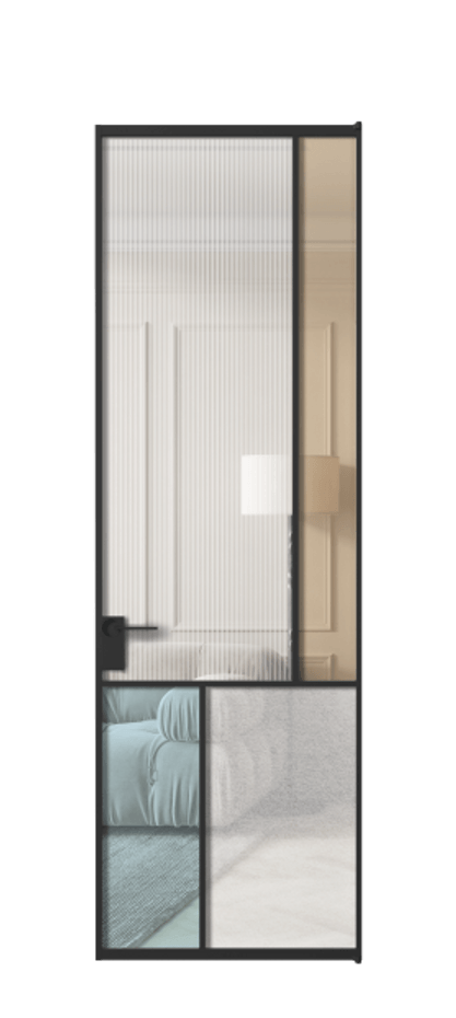 Дверь межкомнатная Mosaic АЛПЛ041.21 Алюминий Черный Комбинация стекол Группы 1 и Группы 3 Без короба чер Цена 166070 Стоимость комплекта двери включает:
1. Полотно (600/650/700/750/800/850/900/950*2000-2400 мм).
2. Короб
3. Комплект фурнитуры (2 торцевые петли и магнитный замок с ответной планкой). Фабрика дверей Волховец 8 (800) 551 43 19 Межкомнатная дверь Mosaic АЛПЛ041.21 Алюминий Черный Комбинация стекол Группы 1 и Группы 3 Цена 166070 ₽ | Volhovec