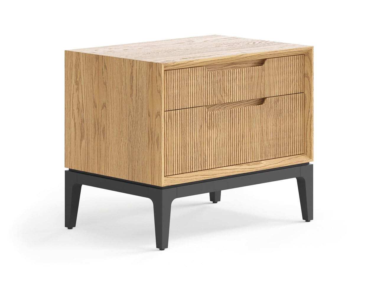 Тумба прикроватная Velvet 2 ящика дуб пшеничный матовый