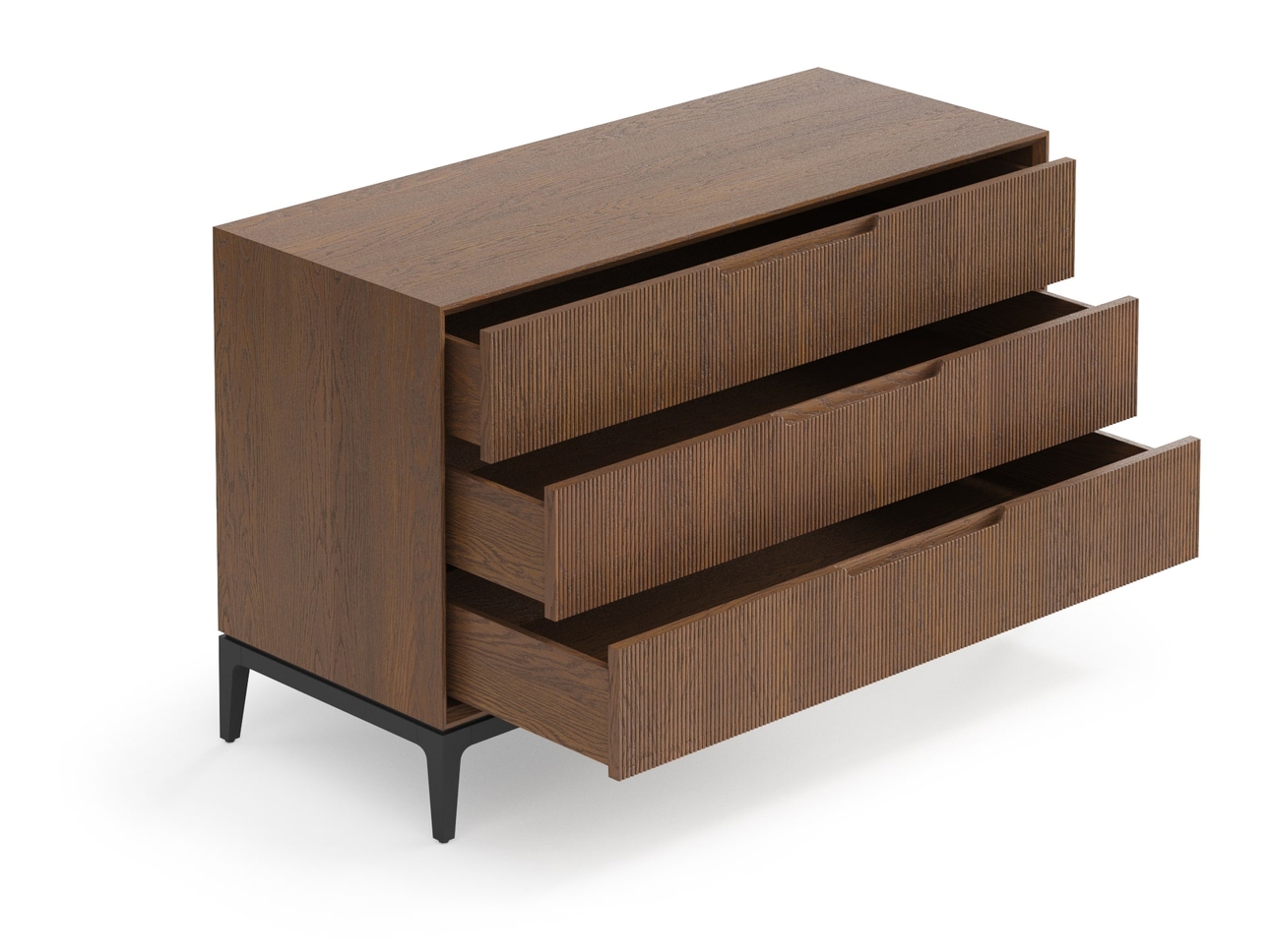 Комод Velvet 3 ящика дуб туманный матовый