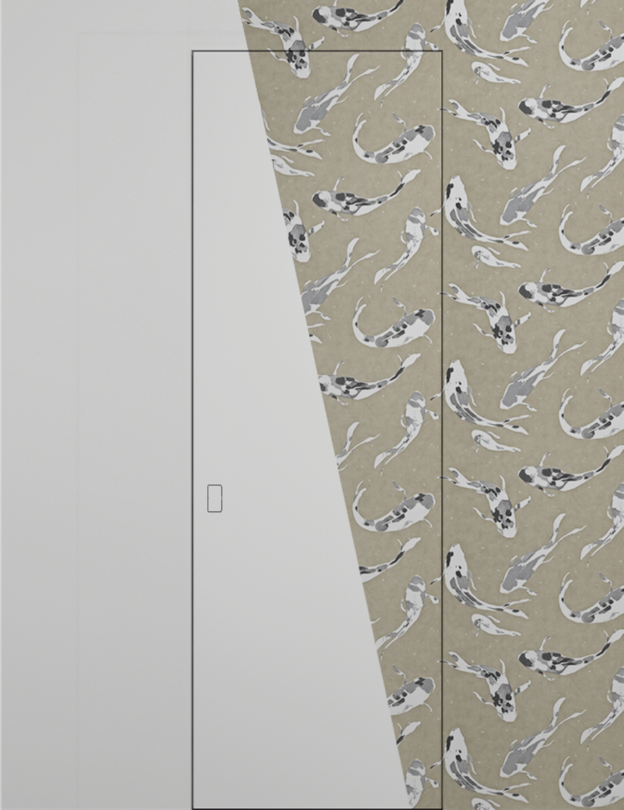 Дверь межкомнатная Скрытые двери Planum 0010 Грунт под обои  Скрытый короб Шампань Цена 43289 ₽ . Фабрика дверей Волховец 8 (800) 551 43 19 Межкомнатная дверь Скрытые двери Planum 0010 Грунт под обои  Цена 43289 ₽ | Volhovec