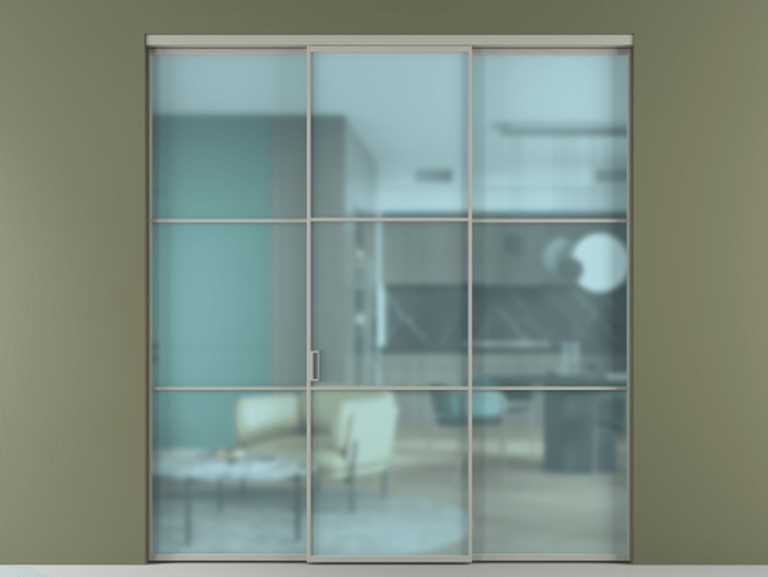 Перегородка Формато внутри проёма 3 створки АЛПР 040.03 Алюминий нейтральный серый Сатинированное голубое стекло, триплекс. Цена 237275 ₽ 1. Полотно 3 шт. (800/2100 мм)
2. Комплект установки раздвижной системы
3. Базовый комплект фурнитуры
4.Ручка Рондо. Фабрика дверей Волховец 8 (800) 551 43 19 Перегородка Формато внутри проёма 3 створки АЛПР 040.03 Алюминий нейтральный серый Сатинированное голубое стекло, триплекс Цена 237275 ₽ | Volhovec