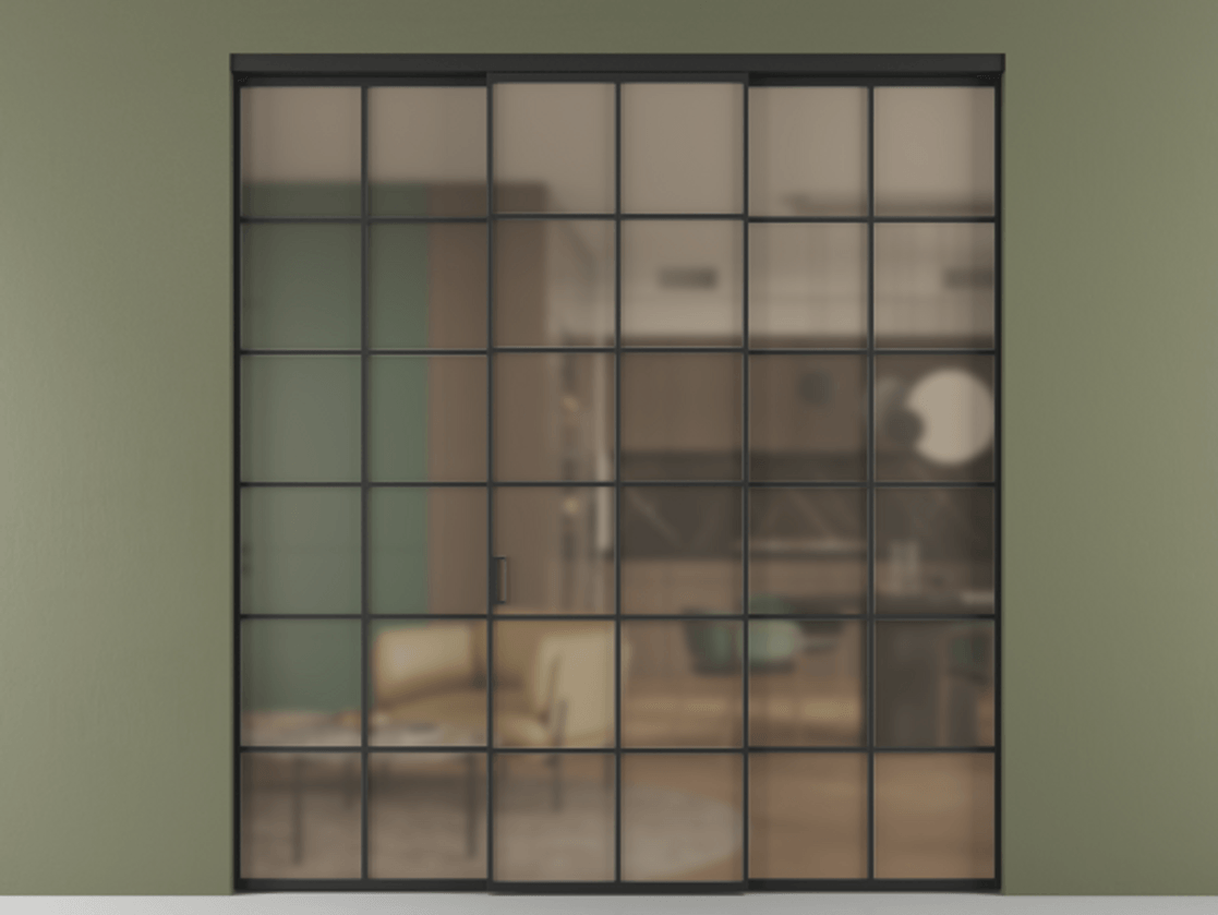 Перегородка Формато внутри проёма 3 створки АЛПР 040.05 Алюминий Черный Сатинированное бронзовое стекло, триплекс. Скрытый короб ЧЕР Цена 244625 ₽ 1. Полотно 3 шт. (800/2100 мм)
2. Комплект установки раздвижной системы
3. Базовый комплект фурнитуры
4.Ручка Рондо. Фабрика дверей Волховец 8 (800) 551 43 19 Перегородка Формато внутри проёма 3 створки АЛПР 040.05 Алюминий Черный Сатинированное бронзовое стекло, триплекс Цена 244625 ₽ | Volhovec