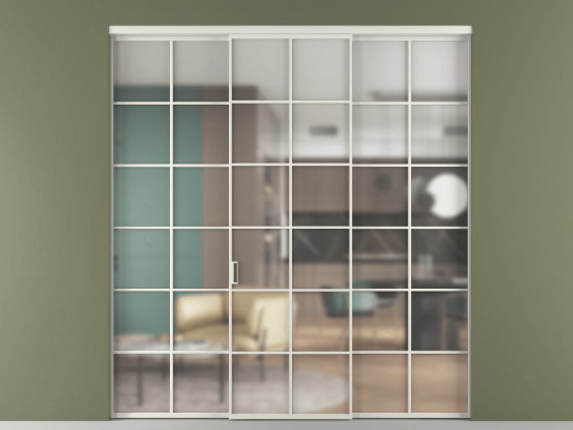 Перегородка Formato внутри проёма трёхстворчатая АЛПР 040.05 Алюминий Белый Сатинированное стекло "Matelux Crystal Vision", калёное, 6 мм, матовое, каленое 6 мм. Скрытый короб БЕЛ Цена 310300 ₽ 1. Полотно 3 шт. (800/2100 мм)
2. Комплект установки раздвижной системы
3. Базовый комплект фурнитуры
4.Ручка RONDO. Фабрика дверей Волховец 8 (800) 551 43 19 Перегородка Formato внутри проёма трёхстворчатая АЛПР 040.05 Алюминий Белый Сатинированное стекло "Matelux Crystal Vision", калёное, 6 мм, матовое, каленое 6 мм Цена 310300 ₽ | Volhovec