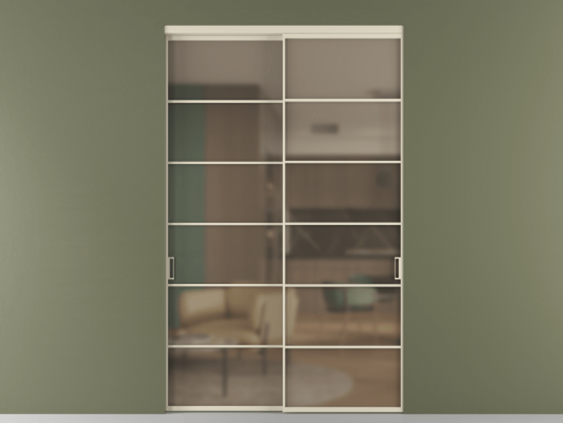 Перегородка Формато внутри проёма 2 створки АЛПР 040.04 Алюминий бежево-серый Сатинированное бронзовое стекло, триплекс. Цена 436450 ₽ 1. Полотно 2 шт. (800/2100 мм)
2. Комплект установки раздвижной системы
3. Базовый комплект фурнитуры
4.Ручка RONDO. Фабрика дверей Волховец 8 (800) 551 43 19 Перегородка Формато внутри проёма 2 створки АЛПР 040.04 Алюминий бежево-серый Сатинированное бронзовое стекло, триплекс Цена 436450 ₽ | Volhovec