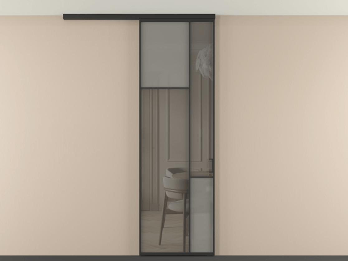 Перегородка Мозаик вдоль стены на потолок 1 створка АЛПР 041.10 Алюминий Черный Сатинированное серое стекло, триплекс, 6 мм + Прозрачное серое стекло, триплекс. Скрытый короб ЧЕР Цена 129560 ₽ . Фабрика дверей Волховец 8 (800) 551 43 19 Перегородка Мозаик вдоль стены на потолок 1 створка АЛПР 041.10 Алюминий Черный Сатинированное серое стекло, триплекс, 6 мм + Прозрачное серое стекло, триплекс Цена 129560 ₽ | Volhovec