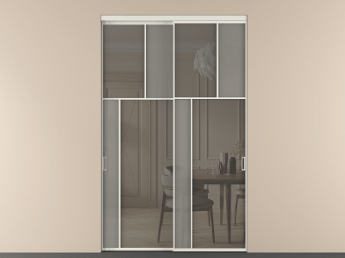 Перегородка Мозаик внутри проёма 2 створки АЛПР 041.22 Алюминий серый Сатинированное серое стекло, триплекс, 6 мм + Прозрачное серое стекло, триплекс. Цена 494160 ₽ . Фабрика дверей Волховец 8 (800) 551 43 19 Перегородка Мозаик внутри проёма 2 створки АЛПР 041.22 Алюминий серый Сатинированное серое стекло, триплекс, 6 мм + Прозрачное серое стекло, триплекс Цена 494160 ₽ | Volhovec