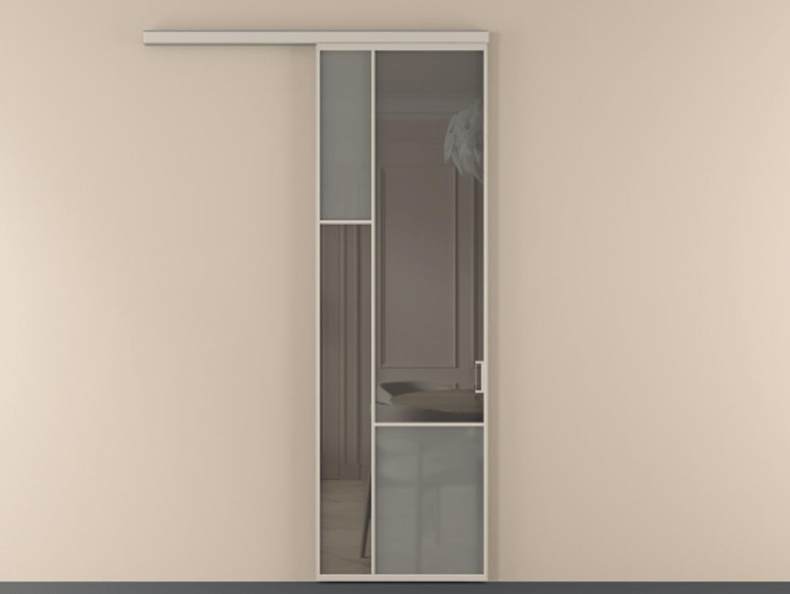 Перегородка Mosaic вдоль стены 1 створка АЛПР 041.13 Алюминий светло-бежевый Сатинированное серое стекло, триплекс, 6 мм + Прозрачное серое стекло, триплекс. Цена 137030 ₽ . Фабрика дверей Волховец 8 (800) 551 43 19 Перегородка Mosaic вдоль стены 1 створка АЛПР 041.13 Алюминий светло-бежевый Сатинированное серое стекло, триплекс, 6 мм + Прозрачное серое стекло, триплекс Цена 137030 ₽ | Volhovec