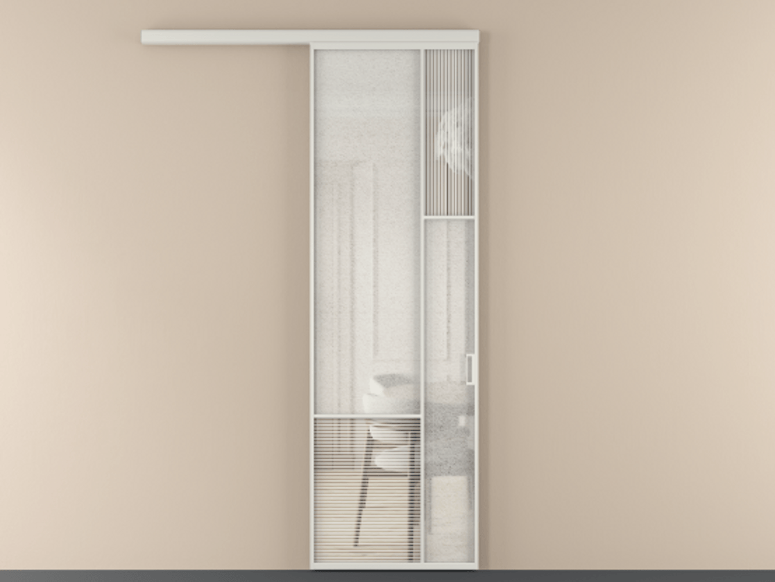 Перегородка Mosaic вдоль стены 1 створка АЛПР 041.12 Алюминий Белый Рифлёное стекло "Дюна", триплекс, 6 мм + Фактурное стекло "Лёд", триплекс. Скрытый короб БЕЛ Цена 940050 AMD . Фабрика дверей Волховец 8 (800) 551 43 19 Перегородка Mosaic вдоль стены 1 створка АЛПР 041.12 Алюминий Белый Рифлёное стекло "Дюна", триплекс, 6 мм + Фактурное стекло "Лёд", триплекс Цена 940050 AMD | Volhovec