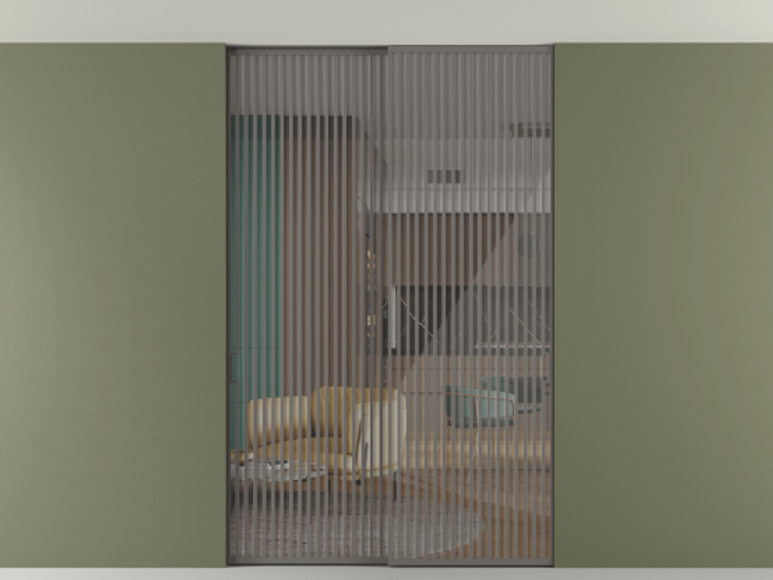 Перегородка Формато внутри проёма скрытое крепление в потолок 2 створки АЛПР 040.06 Алюминий классический серый Рефлективное прозрачное стекло "Стопсол", калёное. Цена 521120 ₽ 1. Полотно 2 шт. (800/2100 мм)
2. Комплект установки раздвижной системы
3. Базовый комплект фурнитуры
4. Ручка RONDO. Фабрика дверей Волховец 8 (800) 551 43 19 Перегородка Формато внутри проёма скрытое крепление в потолок 2 створки АЛПР 040.06 Алюминий классический серый Рефлективное прозрачное стекло "Стопсол", калёное Цена 521120 ₽ | Volhovec