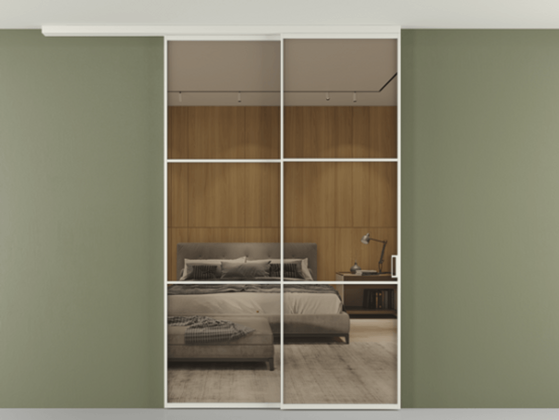 Перегородка Formato вдоль стены на потолок телескопик синхро 2 АЛПР 040.03 Алюминий Белый Рефлективное бронзовое стекло "Stopsol", калёное, 6 мм. Скрытый короб БЕЛ Цена 295180 ₽ 1. Полотно 2 шт.  (800/2100 мм)
2. Комплект установки раздвижной системы
3. Базовый комплект фурнитуры
4.Ручка RONDO
. Фабрика дверей Волховец 8 (800) 551 43 19  Перегородка Formato вдоль стены на потолок телескопик синхро 2 АЛПР 040.03 Алюминий Белый Рефлективное бронзовое стекло "Stopsol", калёное, 6 мм Цена 295180 ₽ | Volhovec