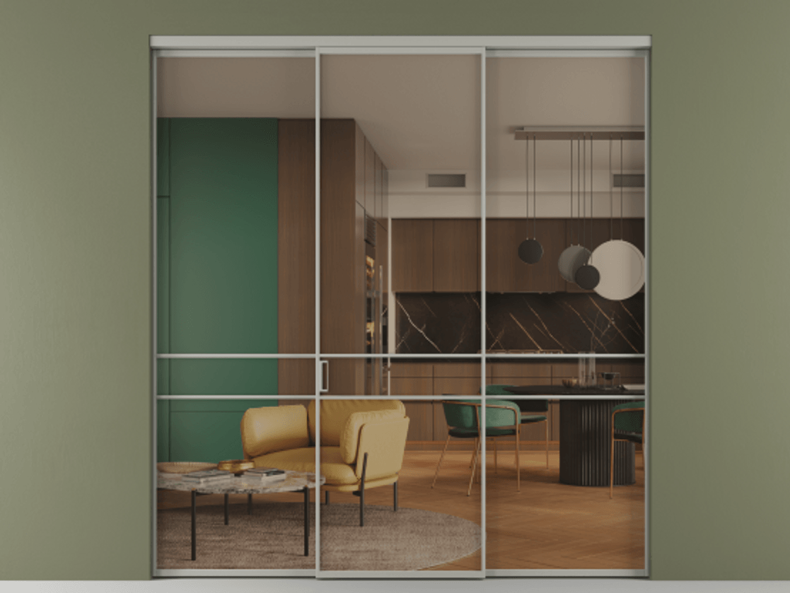 Перегородка Формато внутри проёма 3 створки АЛПР 040.02 Алюминий нейтральный серый Прозрачное бронзовое стекло, триплекс. Цена 237275 ₽ 1. Полотно 3 шт. (800/2100 мм)
2. Комплект установки раздвижной системы
3. Базовый комплект фурнитуры
4.Ручка Рондо. Фабрика дверей Волховец 8 (800) 551 43 19 Перегородка Формато внутри проёма 3 створки АЛПР 040.02 Алюминий нейтральный серый Прозрачное бронзовое стекло, триплекс Цена 237275 ₽ | Volhovec