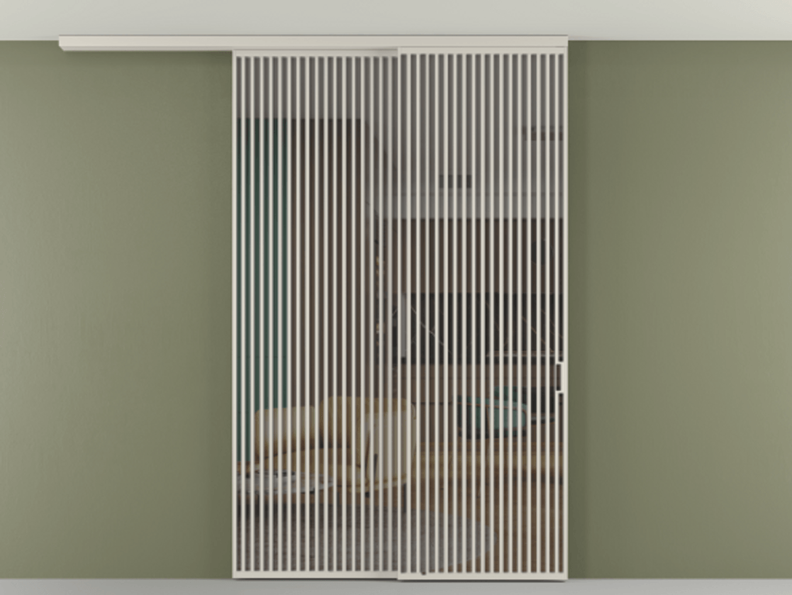 Перегородка Формато вдоль стены на потолок 2 створки с синхронным механизмом АЛПР 040.06 Алюминий облачно-серый Прозрачное серое стекло, триплекс. Цена 450456 ₽ 1. Полотно 2 шт. (800/2100 мм)
2. Комплект установки раздвижной системы
3. Базовый комплект фурнитуры
4.Ручка Рондо. Фабрика дверей Волховец 8 (800) 551 43 19 Перегородка Формато вдоль стены на потолок 2 створки с синхронным механизмом АЛПР 040.06 Алюминий облачно-серый Прозрачное серое стекло, триплекс Цена 450456 ₽ | Volhovec