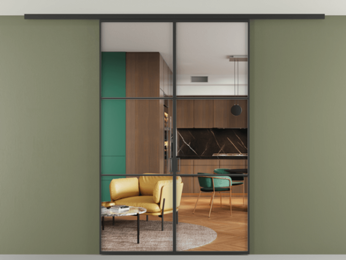 Перегородка Formato вдоль стены на потолок двустворчатая АЛПР 040.03 Алюминий Черный Прозрачное стекло "Crystal Vision", калёное. Скрытый короб ЧЕР Цена 234900 ₽ 1. Полотно 2 шт. (800/2100 мм)
2. Комплект установки раздвижной системы
3. Базовый комплект фурнитуры
4.Ручка RONDO
. Фабрика дверей Волховец 8 (800) 551 43 19 Перегородка Formato вдоль стены на потолок двустворчатая АЛПР 040.03 Алюминий Черный Прозрачное стекло "Crystal Vision", калёное Цена 234900 ₽ | Volhovec