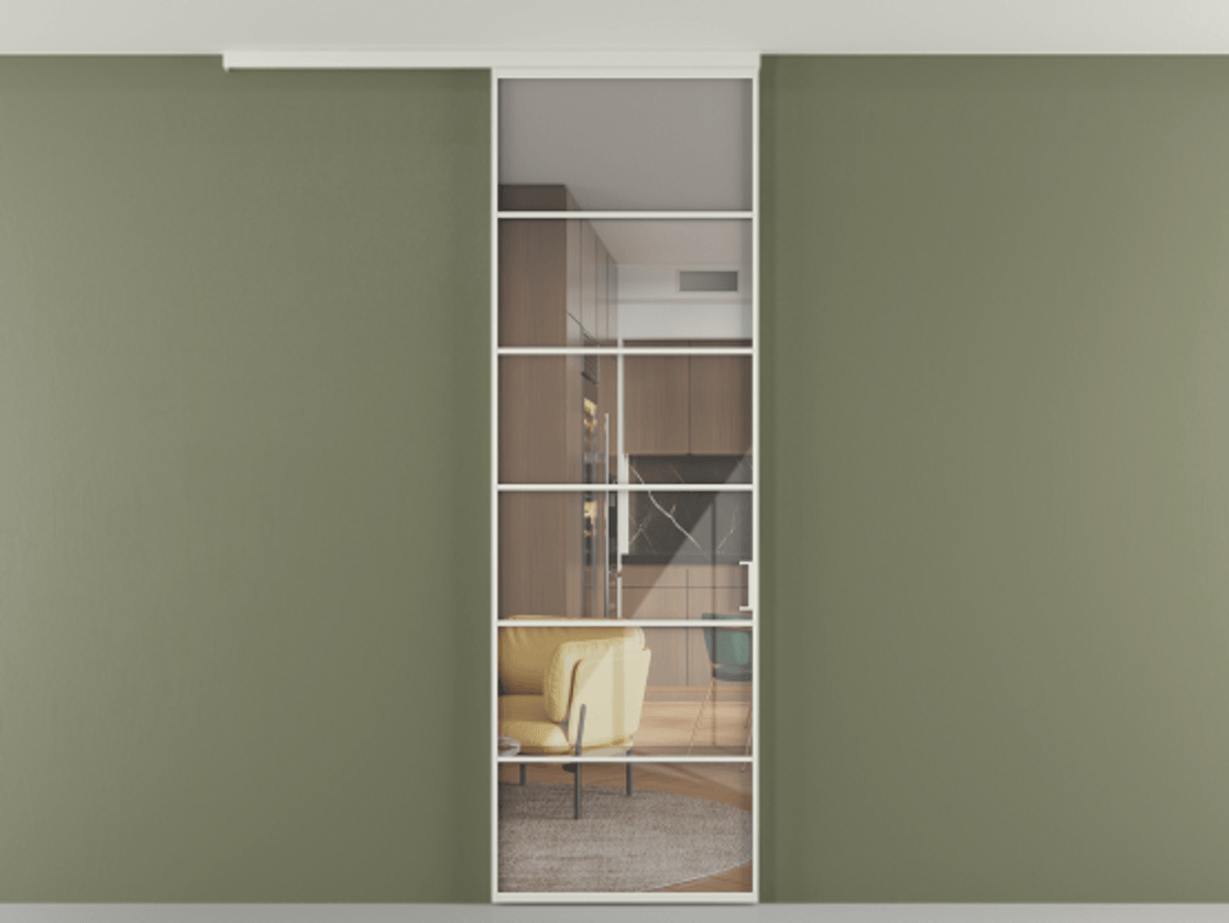 Перегородка Формато вдоль стены на потолок 1 створка АЛПР 040.04 Алюминий Белый Рефлективное прозрачное стекло "Стопсол", калёное. Скрытый короб БЕЛ Цена 128990 ₽ 1. Полотно 2 шт. (800/2100 мм)
2. Комплект установки раздвижной системы
3. Базовый комплект фурнитуры
4.Ручка Рондо. Фабрика дверей Волховец 8 (800) 551 43 19 Перегородка Формато вдоль стены на потолок 1 створка АЛПР 040.04 Алюминий Белый Рефлективное прозрачное стекло "Стопсол", калёное Цена 128990 ₽ | Volhovec