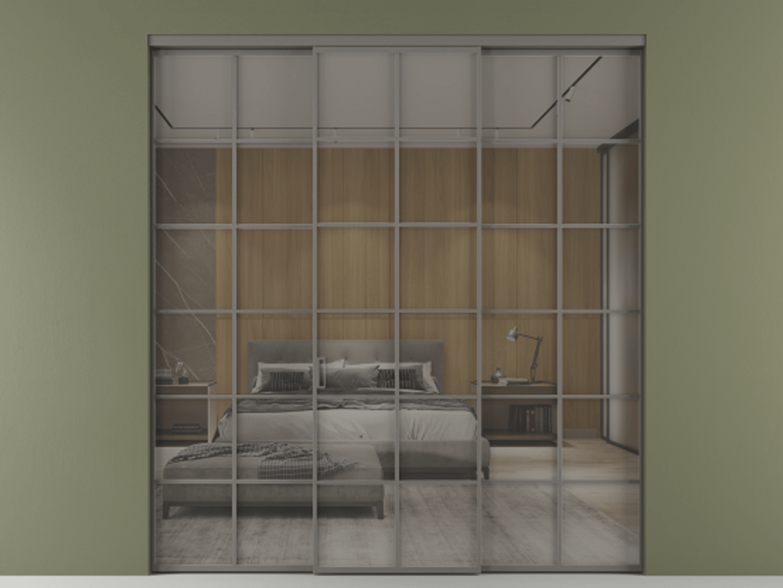 Перегородка Formato внутри проёма 3 створки АЛПР 040.05 Алюминий классический серый Рефлективное серое стекло "Stopsol", калёное. Цена 341000 ₽ 1. Полотно 3 шт. (800/2100 мм)
2. Комплект установки раздвижной системы
3. Базовый комплект фурнитуры
4.Ручка RONDO. Фабрика дверей Волховец 8 (800) 551 43 19 Перегородка Formato внутри проёма 3 створки АЛПР 040.05 Алюминий классический серый Рефлективное серое стекло "Stopsol", калёное Цена 341000 ₽ | Volhovec