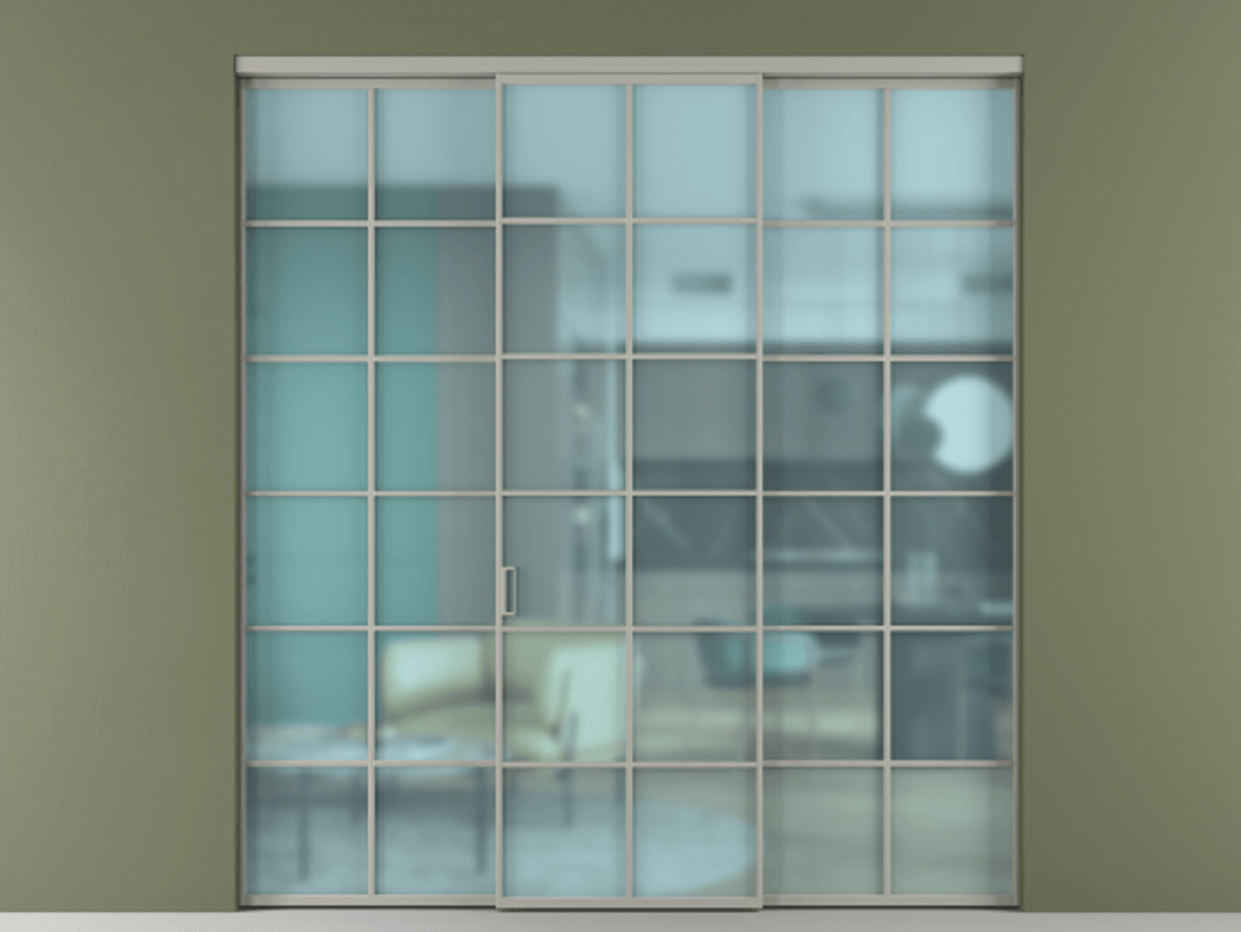 Перегородка Formato внутри проёма 3 створки АЛПР 040.05 Алюминий нейтральный серый Сатинированное голубое стекло, триплекс. Цена 254825 ₽ 1. Полотно 3 шт. (800/2100 мм)
2. Комплект установки раздвижной системы
3. Базовый комплект фурнитуры
4.Ручка RONDO. Фабрика дверей Волховец 8 (800) 551 43 19 Перегородка Formato внутри проёма 3 створки АЛПР 040.05 Алюминий нейтральный серый Сатинированное голубое стекло, триплекс Цена 254825 ₽ | Volhovec