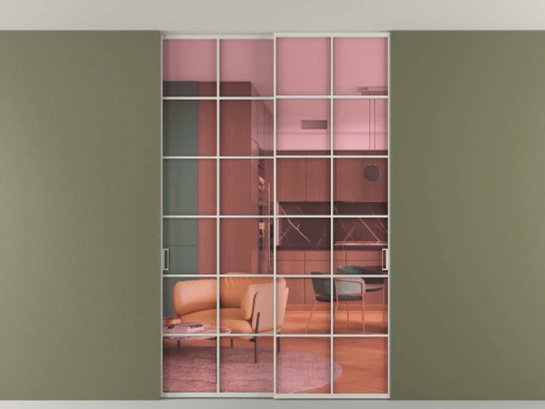 Перегородка Формато внутри проёма скрытое крепление в потолок 2 створки АЛПР 040.05 Алюминий тёплый серый Прозрачное розовое стекло, триплекс. Цена 261085 ₽ 1. Полотно 2 шт. (800/2100 мм)
2. Комплект установки раздвижной системы
3. Базовый комплект фурнитуры
4. Ручка Рондо. Фабрика дверей Волховец 8 (800) 551 43 19 Перегородка Формато внутри проёма скрытое крепление в потолок 2 створки АЛПР 040.05 Алюминий тёплый серый Прозрачное розовое стекло, триплекс Цена 261085 ₽ | Volhovec