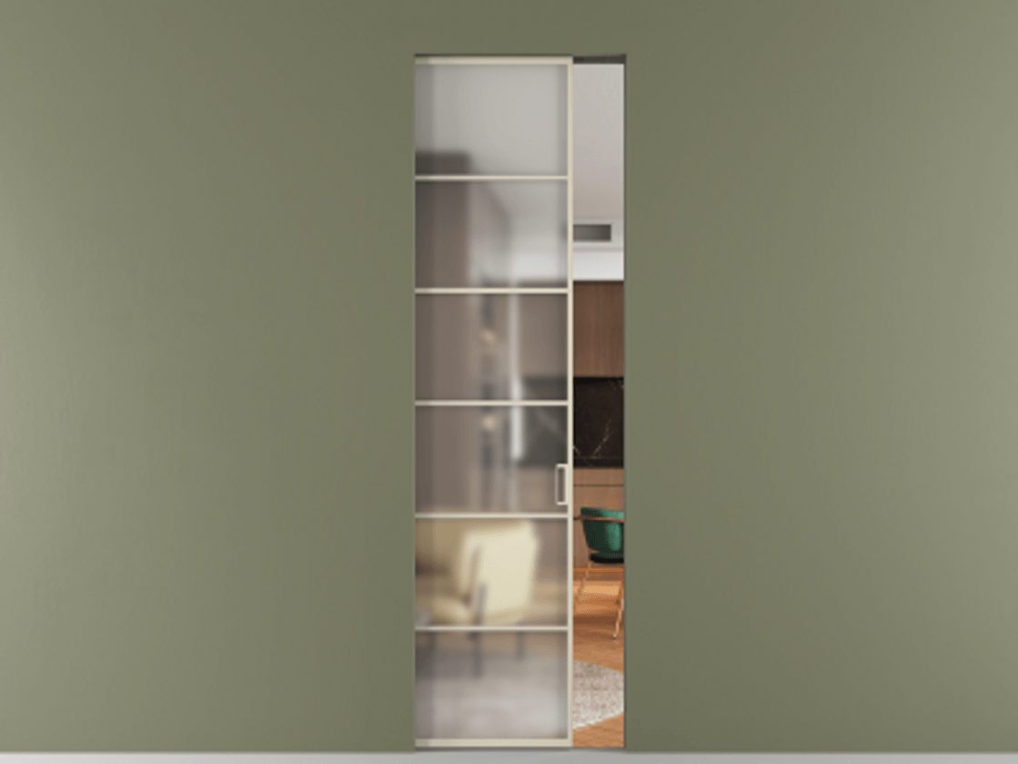 Перегородка Формато скрытый пенал 1 створка АЛПР 040.04 Алюминий бежево-серый Сатинированное стекло "Мателюкс Кристал Вижн", калёное, матовое, каленое 6 мм. Цена 168020 ₽ . Фабрика дверей Волховец 8 (800) 551 43 19 Перегородка Формато скрытый пенал 1 створка АЛПР 040.04 Алюминий бежево-серый Сатинированное стекло "Мателюкс Кристал Вижн", калёное, матовое, каленое 6 мм Цена 168020 ₽ | Volhovec