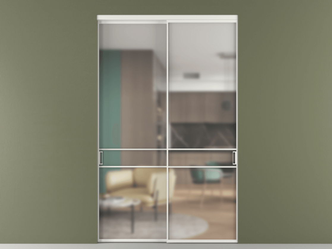 Перегородка Формато внутри проёма 2 створки АЛПР 040.02 Алюминий светло-серый Сатинированное стекло "Мателюкс Кристал Вижн", калёное, матовое, каленое 6 мм. Цена 478300 ₽ 1. Полотно 2 шт. (800/2100 мм)
2. Комплект установки раздвижной системы
3. Базовый комплект фурнитуры
4.Ручка Рондо. Фабрика дверей Волховец 8 (800) 551 43 19 Перегородка Формато внутри проёма 2 створки АЛПР 040.02 Алюминий светло-серый Сатинированное стекло "Мателюкс Кристал Вижн", калёное, матовое, каленое 6 мм Цена 478300 ₽ | Volhovec