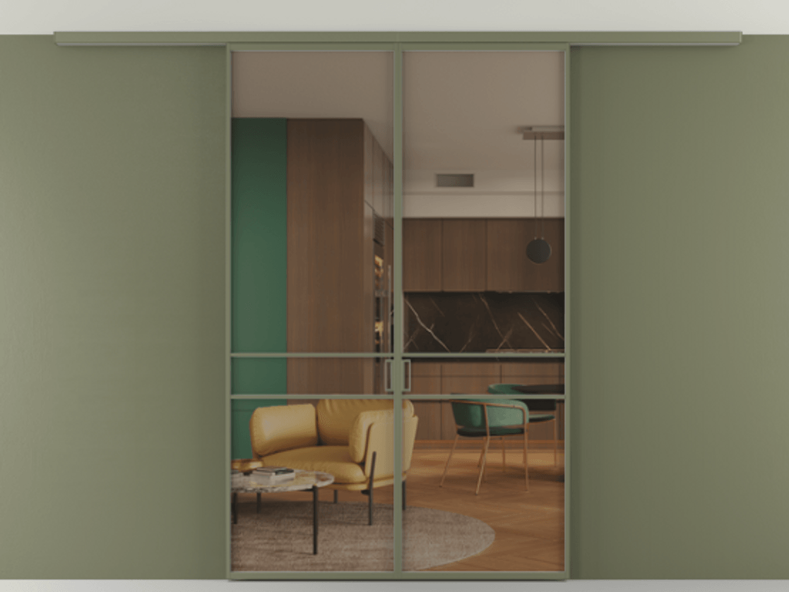 Перегородка Формато вдоль стены на потолок 2 створки АЛПР 040.02 Алюминий оливковый тёмный Прозрачное бронзовое стекло, триплекс. Цена 186615 ₽ 1. Полотно 2 шт. (800/2100 мм)
2. Комплект установки раздвижной системы
3. Базовый комплект фурнитуры
4.Ручка Рондо. Фабрика дверей Волховец 8 (800) 551 43 19 Перегородка Формато вдоль стены на потолок 2 створки АЛПР 040.02 Алюминий оливковый тёмный Прозрачное бронзовое стекло, триплекс Цена 186615 ₽ | Volhovec