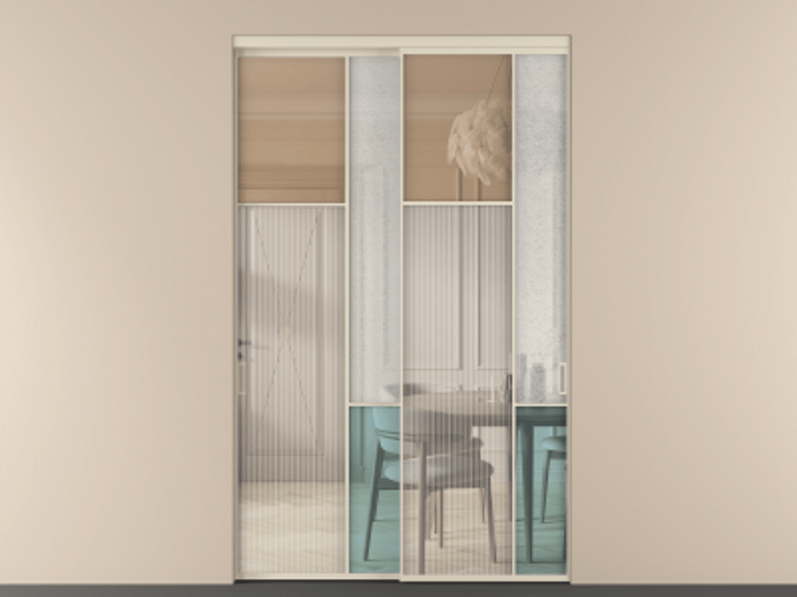 Перегородка Mosaic внутри проёма двустворчатая АЛПР 041.10 Алюминий бежево-серый Комбинация стекол Группы 1 и Группы 3. Цена 506160 ₽ . Фабрика дверей Волховец 8 (800) 551 43 19 Перегородка Mosaic внутри проёма двустворчатая АЛПР 041.10 Алюминий бежево-серый Комбинация стекол Группы 1 и Группы 3 Цена 506160 ₽ | Volhovec