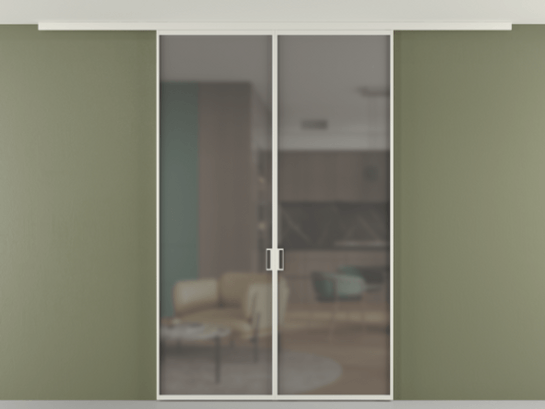 Перегородка Formato вдоль стены на потолок двустворчатая АЛПР 040.01 Алюминий Белый Сатинированное серое стекло, триплекс. Скрытый короб БЕЛ Цена 178288 ₽ 1. Полотно 2 шт. (800/2100 мм)
2. Комплект установки раздвижной системы
3. Базовый комплект фурнитуры
4.Ручка RONDO
. Фабрика дверей Волховец 8 (800) 551 43 19 Перегородка Formato вдоль стены на потолок двустворчатая АЛПР 040.01 Алюминий Белый Сатинированное серое стекло, триплекс Цена 178288 ₽ | Volhovec