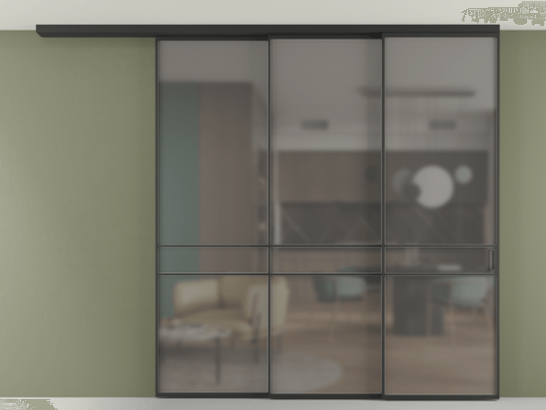 Перегородка Formato вдоль стены на потолок телескопик синхро 3 АЛПР 040.02 Алюминий Черный Сатинированное серое стекло, триплекс, 6 мм. Скрытый короб ЧЕР Цена 400220 ₽ 1. Полотно 2 шт. (800/2100 мм)
2. Комплект установки раздвижной системы
3. Базовый комплект фурнитуры
4.Ручка RONDO
. Фабрика дверей Волховец 8 (800) 551 43 19 Перегородка Formato вдоль стены на потолок телескопик синхро 3 АЛПР 040.02 Алюминий Черный Сатинированное серое стекло, триплекс, 6 мм Цена 400220 ₽ | Volhovec