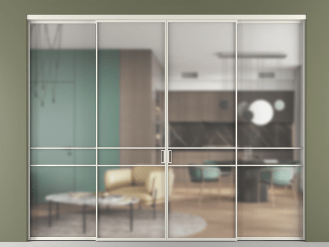 Перегородка Formato внутри проёма четырёхстворчатая АЛПР 040.02 Алюминий Белый Сатинированное стекло "Matelux Crystal Vision", калёное, 6 мм, матовое, каленое 6 мм. Скрытый короб БЕЛ Цена 391200 ₽ 1. Полотно 4 шт. (800/2100 мм)
2. Комплект установки раздвижной системы
3. Базовый комплект фурнитуры
4.Ручка RONDO. Фабрика дверей Волховец 8 (800) 551 43 19 Перегородка Formato внутри проёма четырёхстворчатая АЛПР 040.02 Алюминий Белый Сатинированное стекло "Matelux Crystal Vision", калёное, 6 мм, матовое, каленое 6 мм Цена 391200 ₽ | Volhovec